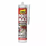 UHU POLY MAX Montagekleber 10 SEK SOFORT POWER Kartusche, Universeller, glasklarer Montagekleber und Dichtungsmasse mit hoher Anfangshaftung und schnellem Festigkeitszuwachs, transparent 300g.