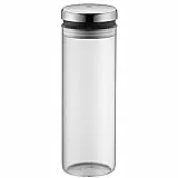 WMF Depot Vorratsdose Glas 1,5l, Höhe 28,5 cm, Vorratsglas mit Deckel, Kaffeebohnen Behälter, Kaffeedose, Müslidose, Frischhaltedose mit große Einfüllöffnung