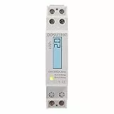 LCD digitaler Wechselstromzähler Stromzähler Wattmeter mit Leistungsanzeige 5(50) A für Hutschiene mit S0 Schnittstelle