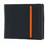 bruno banani Herren Geldbörse Portemonnaie Geldbeutel Black/Orange 1934