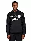 Reebok Kapuzen-Fleece-Sweatshirt, Schwarz, Large
