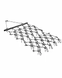 VEVOR Schleppegge, 2250x1140 mm, Kettenegge mit 69 scharfen Zähnen, geeignet für ATV- & UTV-Traktoren, für Bodenvorbereitung, Aussaat, Glättung von Landschaften & Pflege von Kiesauffahrten