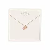Fossil Halskette für Frauen, Rose-Gold-Ton Edelstahl Halskette, Länge 40cm