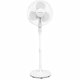 TROTEC Standventilator TVE 25 S, geräuscharmer Ventilator, 40 Watt, 3 Gebläsestufen, 80°-Oszillation, stufenlos höhenverstellbar bis 130 cm, Timer-Funktion, Fernbedienung