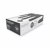 TouchGuard Einweghandschuhe, Nitril, sensitiv, puderfrei, Box mit 100 Stück, Größe M, Schwarz