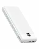 VEGER Power Bank, externer Akku, 27.000 mAh, mit LED-Display, tragbar, USB C, Schnellladung, PD 20 W, QC 3.0, mit 2 Eingängen und 4 Ausgängen, kompatibel mit iPhone, Samsung, Huawei, Tablet und mehr
