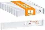 Homsorout 8er Set Schubladentrenner Verstellbar (32.6-56cm) Kunststoff Schubladentrenner, Kleiderschrank Organizer Küche für Küchenspeicher, Schlafzimmer, Kommode, Reinweiß