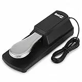 Rockjam Sustain Pedal für digitale Klaviere und elektronische Tastaturen mit Polaritätsschalter