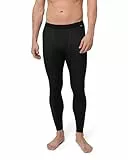 DANISH ENDURANCE Merino Lange Unterhose Herren, Premium Funktionsunterwäsche, Thermounterwäsche Herren, Temperaturregulierend, Mit oder ohne Eingriff, Schwarz, 2XL