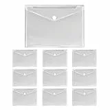 VELOFLEX A453010 - Dokumentenhülle Crystal, 10 Stück, DIN A4, Dokumententasche mit Klettverschluss, PP, transparent