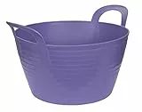 Kerbl Trog FlexBag lila (Flexibler Futtertrog, Müslischüssel, Fassungsvermögen 12 Liter, Futtereimer mit Zwei Griffen)