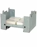 Mil-Tec Tragbarer Klappkocher m.Brennstoff klein - Stahl - Holzkohle - Brennstofftabletten