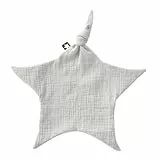 Julius Zöllner Schnuffeltuch aus 100 Prozent Musselin-Baumwolle, 35 cm, OEKO-TEX STANDARD 100, Made in Germany, Grau