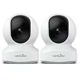 wansview 2K Kamera Überwachung innen - WLAN Innenkamera, 2.4Ghz WiFi WLAN Kamera Indoor, Camera Indoor mit 2-Wege-Audio, Nachtsicht für Hundekamera mit Bewegungserkennung, Q5 Set 2