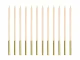 PartyDeco Geburtstagskerzen 14 cm | 12 Stck. - Beige