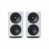 Cambridge Audio L/R S - 100W Kompakte Aktive Stereo Lautsprecher mit aptX HD Bluetooth, USB Audio, Aux & Optisch, Subwoofer Ausgang, Fernbedienung, Raumabstimmung, DynamEQ – Weiß