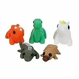 DKIIL NOIYB Tier Spielzeug, 3D Gedruckt Spielzeug, 5pcs 3D Gedruckte Tiere mit Beweglich Oktopus Krokodil Capybara, Zappelspielzeug für Kinder und Erwachsene, Desktop Büro Dekoration (Set 1)