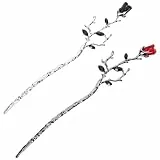 Lurrose 2 Stücke Metall Haarstab Vintage Blumen Haarstäbchen Chinesischer Haar Sticks Haarnadel Retro Haarstock Haarstift Haarschmuck Kopfschmuck für Mädchen Frauen DIY Haar Zubehör