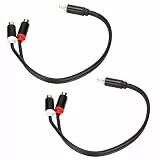 Vikye Vergoldetes -Y-Adapterkabel für Subwoofer, Verlustarmes Stereo-Splitterkabel für HDTV, 2-teiliges -Splitterkabel für AV-Zubehör