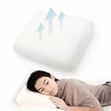 Lifenaxx Ergonomisches Memory Foam Kissen Größe M LX-040 - Atmungsaktives Schlafkissen für Nacken- und Schultersupport - Passt sich der Kopfform an, ideal für Rücken- und Seitenschläfer