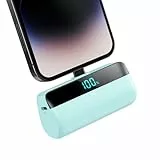 Feob Mini Powerbank für iPhone 5200mAh, 20W PD Schnelles Aufladen Power Bank Klein Ultrakompakter mit LED-Display, Externe Akkupack kompatibel mit iPhone 14/14 Plus/13 Pro/13/12/11/XS/XR/8/7/6-Grün