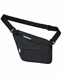 WATERFLY Brusttasche Schultertasche Sling Bag: Anti Diebstahl Tasche Herren Damen Crossover Bag Umhängetasche Klein Crossbody Anti-theft Bodybag Cross Chest Pack Diebstahlsicher