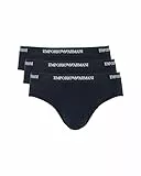 Emporio Armani Herren 3-Pack Brief Unterhose, Armani Blue/Armani Blue/Armani Blue, M EU
