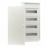Hager Aufputzverteiler Volta 4x12PLE 4-reihig mit Tür VA48T, Kunststoff, 64 x 30,5 x 9,65 cm, 48 Module, 63 A, A-Hager-Set-0006