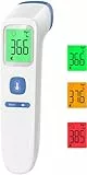 Fieberthermometer Kontaktlos, Stirnthermometer mit sofortigen genauen Messwerten, Fieberalarm, LCD-Anzeige und 35 Speicherabruf, Digitales Infrarot Thermometer für Kinder und Erwachsene (Blau)