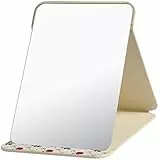 OSDUE Reisespiegel Klappbar, Klappbar Make-up, Tragbar Kosmetikspiegel, Klappbarer Reisespiegel für Tischplatte, Handheld, Zuhause und Reisenutzung (Groß- 20.5x15CM)