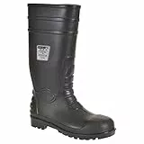 Portwest Total-Sicherheitsgummistiefel S5, Größe: 45, Farbe: Schwarz, FW95BKR45