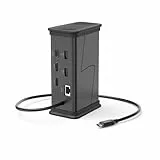 Hama USB C Docking Station, 9 Ports (3X USB A, 1x USB C Daten, 1x Power, 2X HDMI, LAN/Ethernet, 3,5mm Audio/AUX, MST, 4K, für Monitor, Maus, Ladegerät, Festplatte, etc.)