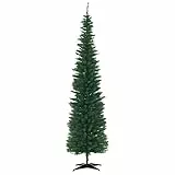 HOMCOM Künstlicher Weihnachtsbaum 210 cm Tannenbaum künstlich mit 499 Spitzen Christbaum Weihnachtsdeko für drinnen