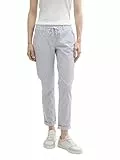 TOM TAILOR Denim Langarmshirt mit U-Boot Ausschnitt, Off White, L