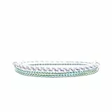 Made by Nami Boho Surfer-Armband 2-er Set Damen & Herren - Handmade Strand Festival Accessoires - Verstellbar - Freundschaftsarmbänder geflochten Mädchen Stoff-Armband (Lavendel & Grün)