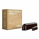 FIBARO Door Windows Sensor 2 / Z-Wave Plus Türfenster und Temperatursensor,, Dunkelbraun, FGDW-002-7