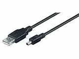 Goobay Kabel USB 2.0 A-mB S/S 1,8m 4pol. A-Mini B 4pol, Hi-Speed, schwarz