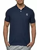 Indicode Herren Wadim Poloshirt aus Baumwolle | Herrenpoloshirt Polokragen Baumwollshirt Navy, L