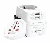 SKROSS - PRO Light USB AC45PD - Universeller Reiseadapter in die Welt und zurück mit 2 USB-Anschlüssen - 45 W Schnellladung - Spannung und Leistung: 100 V AC – 700 W / 250 V – 1750 W