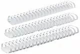 GBC 4028207 Kunststoff-Binderücken (21 Ringe, 450 Blatt, A4,51mm),50Stückweiß