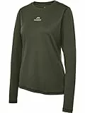 newline Women's nwlBEAT Poly LS Tee Woman Shirt, Beluga, M