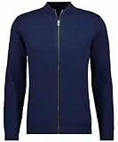 RAGMAN Herren Cardigan mit Stehkragen, Baumwolle/Kaschmir Marine-070, S