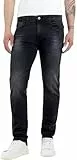 Replay Herren Jeans Anbass Slim-Fit mit Comfort Stretch, Dark Grey 097 (Grau), 34W / 32L
