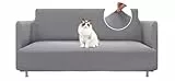 BellaHills Wasserdicht Söderhamn Sofabezug Übergröße 2 Sitzer (170-185cm),Elastischer Sofa Cover Mit Armlehnen Katze Couch Überwurf, Hellgrau