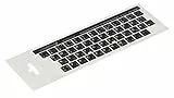 Lacerto® | 14x14mm Russisch-Deutsche Aufkleber für PC/Laptop & Notebook Tastaturen mit mattem kratzfestem Laminat | Farbe: Orange-Schwarz (Nicht transparent)
