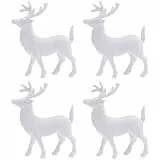 Amosfun Weißer Hirsch Deko Figur 14Cm Weihnachten Rentier Porzellan Ornament Desktop Saisonale Wohnaccessoires