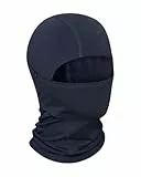 DANISH ENDURANCE 100% Merino Sturmhaube, Leichte Balaklava für kaltes Wetter, Unisex, Herren und Damen, Dunkles Marineblau, L/XL