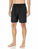 Amazon Essentials Herren 23cm Badehose mit Netzfutter, Taschen und Kordelzugverschluss, Schwarz, L