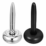 Operitacx Stifte 2 Stück Schwimmender Stift Mit Magnetischer Basis Verchromter Kugelschreiber Mit Magnethalter Büropapiergewicht Schwarz Und Silber Metallstift