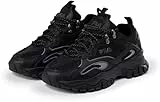 FILA Damen Sneaker RAY Tracer im Outdoor-Look, Schwarz (Black-Black), 38